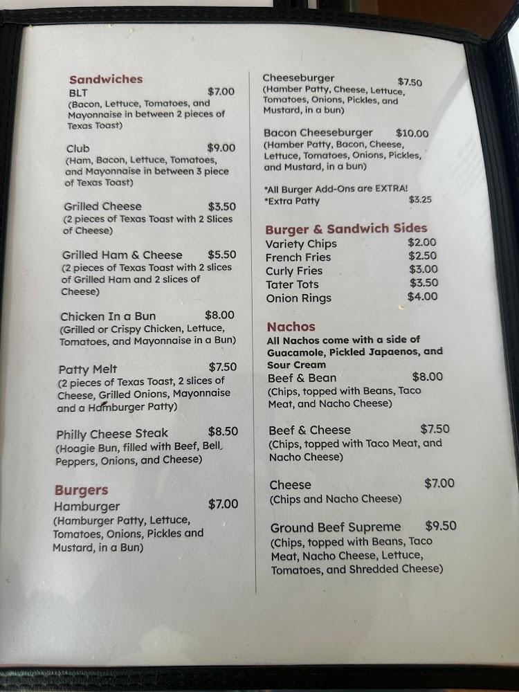 J & M Caprock Cafe Menu image 2